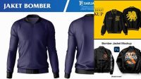 7987+ Mockup Jaket Bomber Download Free