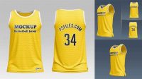 7988+ Basketball Jersey PSD Mockup Side View High-Quality Design Free PSD