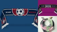 7989+ Sport Scarf Mockup Easy Editable