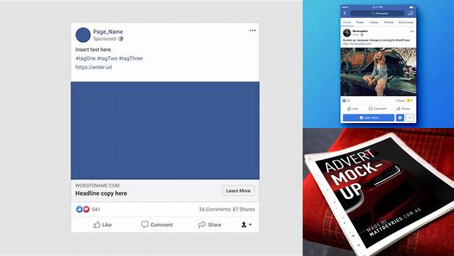 7992+ Facebook Ad Mockup Psd Smart Object PSD