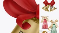 7997+ Metallic Christmas Bells PSD Mockup Elegant PSD Mockup