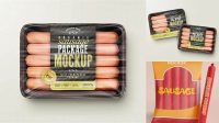 7997+ Sausage Packaging Mockup Professional PSD Mockup