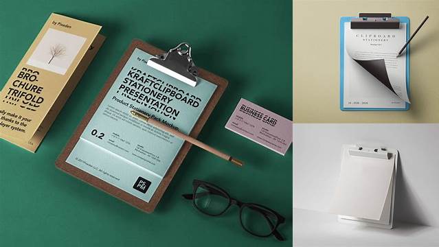 8000+ Clipboard With Kraft Paper PSD Mockup Fully Layered PSD Freebie