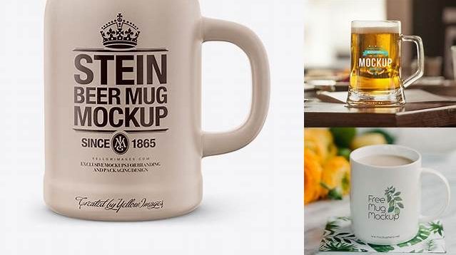 8001+ Ceramic Stein Beer Mug PSD Mockup Photoshop Resource Free