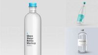 8001+ Clear Glass Water Bottle PSD Mockup Fully Editable Photoshop PSD Free Download