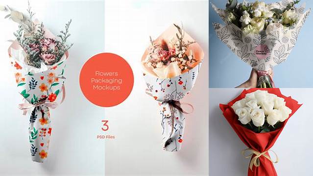 8002+ Flower Bouquet Mockup Free Free PSD