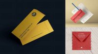 8003+ Opened Textured Envelope With Paper PSD Mockup High-End Layered Mockup Free