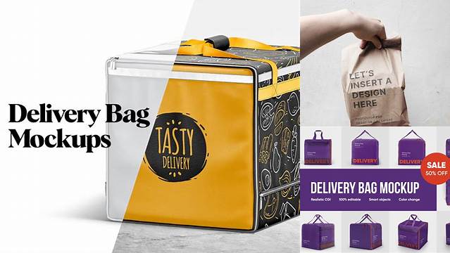 8004+ Bag Delivery Mockup Professional PSD Template