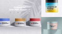 8006+ 250ml White Plastic Cosmetic Jar PSD Mockup High-Resolution Editable PSD