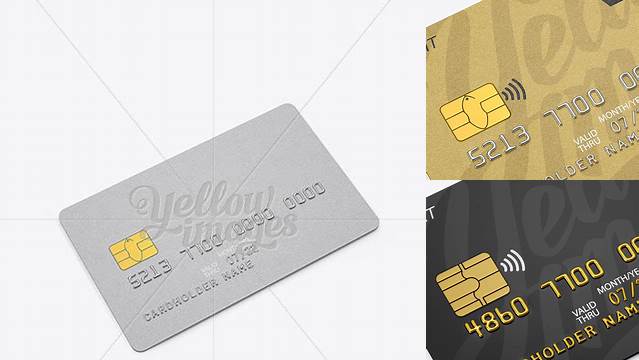 8007+ Metal Credit Card PSD Mockup Halfside View High-Angle Shot Download Free