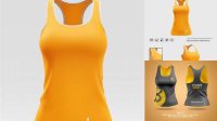 8010+ Women's Tank Top PSD Mockup Halfside View High-Quality Digital Mockup Resource