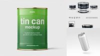 8012+ Glossy Tin Can PSD Mockup Versatile Mockup for Designers