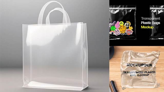 8013+ Transparent Plastic Bag Mockup Include TIFF