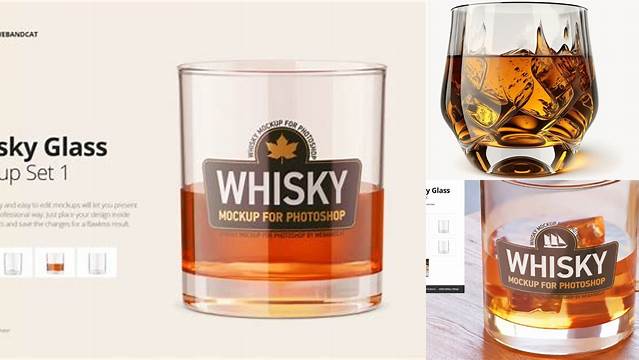 8013+ Whisky Glass Mockup Advanced Editable PSD