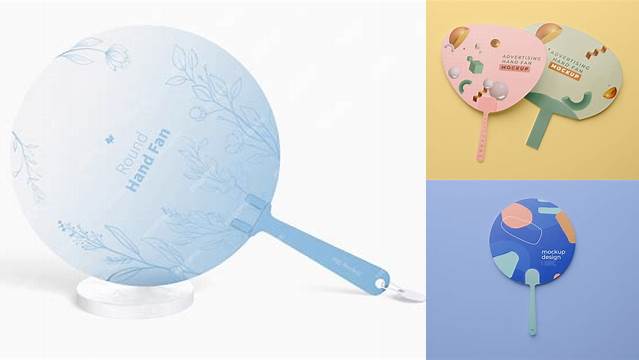 8015+ Hand Fan Mockup Download Free PSD