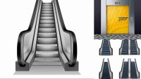 8019+ Escalator Mockup Free Creative Design Resource