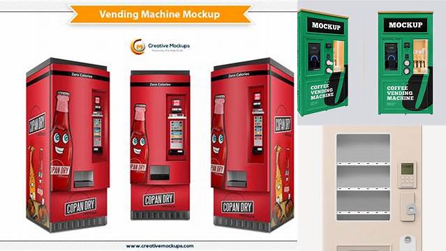 802+ Vending Machine Mockup Include TIFF