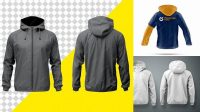 8021+ Windbreaker PSD Mockup Back View Download Free Editable PSD Template