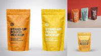 8022+ Matte Stand Up Pouch PSD Mockup Free Downloadable Graphic Resource