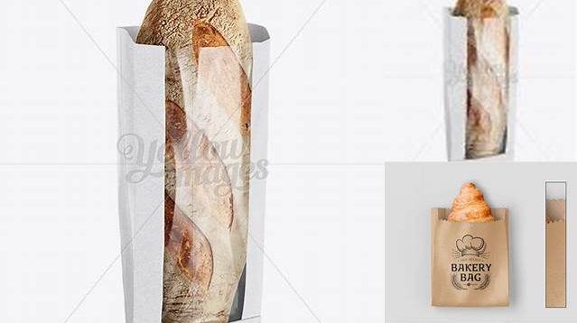 8023+ White Paper Bread Bag with Window Mock-Up Photoshop Freebie