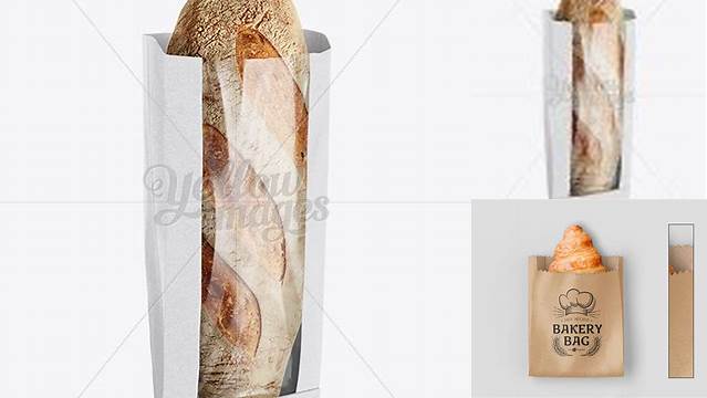 8023+ White Paper Bread Bag with Window Mock-Up Photoshop Freebie