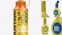 8026+ 300g Mustard Bottle PSD Mockup Modern Photoshop Resource