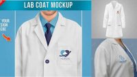 8026+ Lab Coat Mockup Psd PSD Download