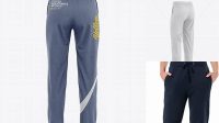 8027+ Women's Cuffed Sweatpants PSD Mockup Front Half Side View Creative PSD Resources