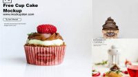 8028+ Cupcake Mockup Free Smart Layer PSD