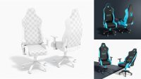 8029+ Gaming Chair PSD Mockup Back View High-End Layered Mockup Free