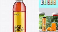 8030+ 500ml PET Juice Bottle PSD Mockup Creative Layered Mockup Freebie