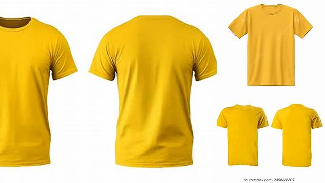 8038+ Yellow T Shirt Mockup Hight Resolution