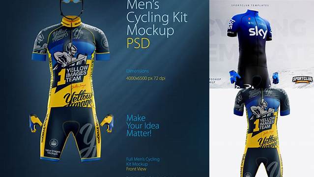 8040+ Cycling Kit Mockup Free Custom PSD Mockup Template