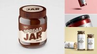 8040+ Glass Jar With Spread PSD Mockup Versatile PSD Mockup File