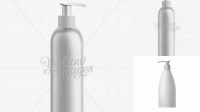 8042+ White Plastic Cosmetic Bottle with Batcher 300 ml Versatile and Elegant PSD File