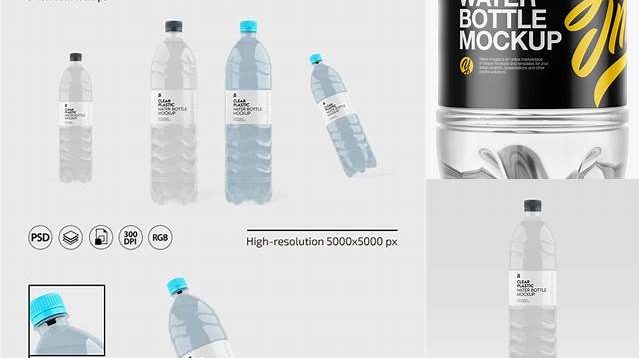 8045+ 1.5L Clear Plastic Water Bottle PSD Mockup Free Mockup Templates