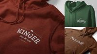 8046+ Embroidered Hoodie Mockup Best for Showcase