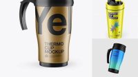 8046+ Metallic Opened Thermo Cup PSD Mockup Smart Object PSD Template