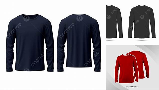 8046+ Mockup Kaos Lengan Panjang Depan Belakang Psd Free PSD