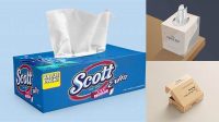 8049+ Mailer Box Tissue Paper Mockup Free Easy Editable