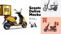 8050+ Scooter Delivery Mockup Free Smart PNG Image