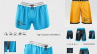 8053+ Women’s Basketball Shorts PSD Mockup Back View Elegant and Versatile PSD Resource