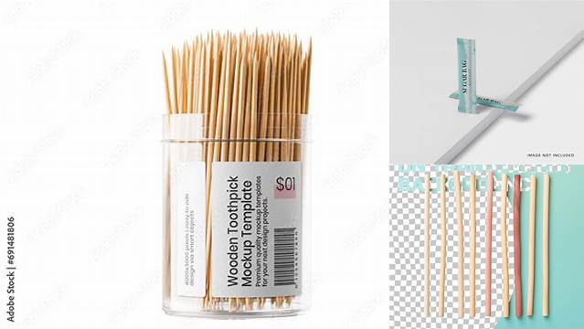 8064+ Toothpick Mockup Free Mockup Templates