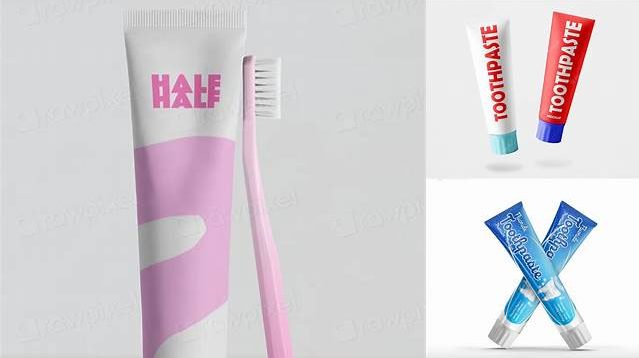 8065+ Toothpaste Tube with Flip Cap PSD Mockup High-Resolution PSD Download