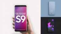 8066+ Samsung Galaxy S9 with Stylus PSD Mockup Photoshop Freebie