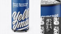 8069+ Barrel Beverage Cooler PSD Mockup Creative High-Resolution PSD Freebie