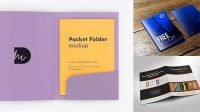 8069+ Opened Textured Folder PSD Mockup Download Free PSD