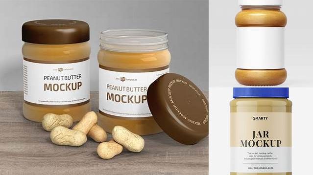 8070+ Peanut Butter Jar Mockup Free Download PSD for Creative Projects