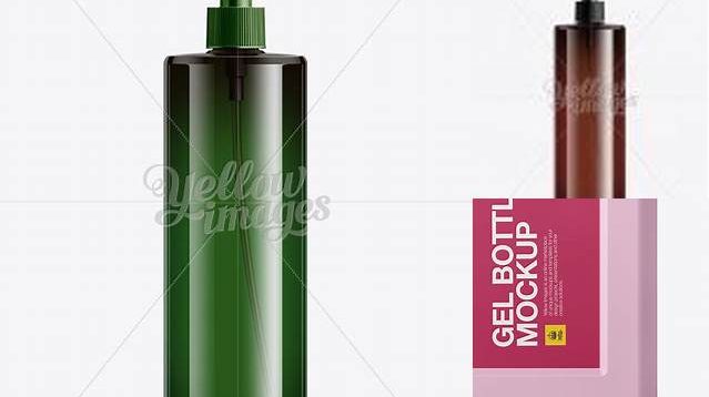 8071+ Brown Cosmetic Bottle With Batcher – 500ml High-Quality Digital Mockup Resource