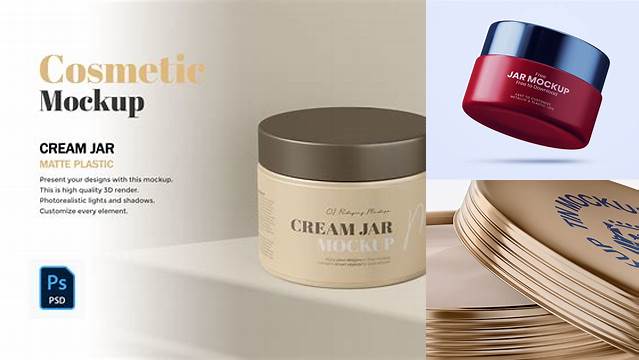 8072+ Cosmetic Metallic Cream Can PSD Mockup Digital Download PSD for Free